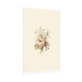 Vintage Roses Textured Watercolor Matte Poster