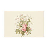 Vintage Roses Textured Watercolor Matte Poster