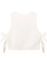 Lula Knit Bows Sleeveless Vest