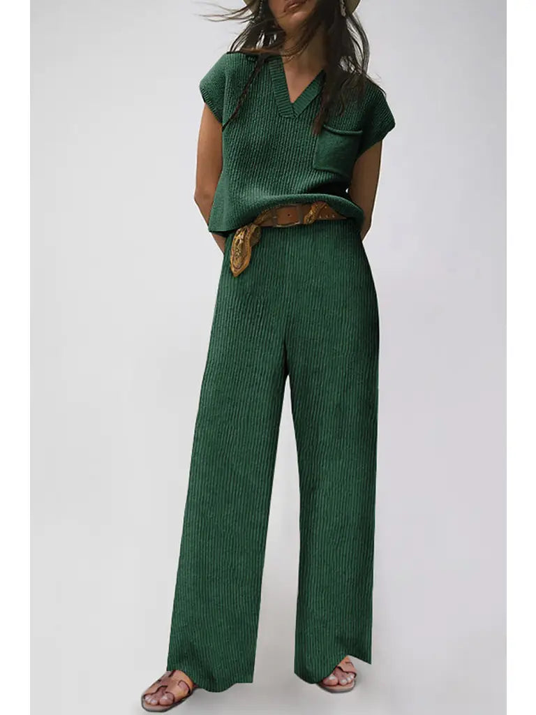 Margot Ribbed Sweater and Pants Set