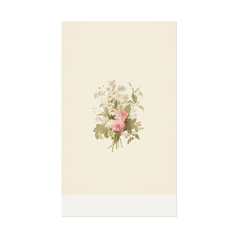 Vintage Roses Textured Watercolor Matte Poster