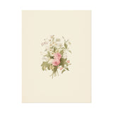 Vintage Roses Textured Watercolor Matte Poster