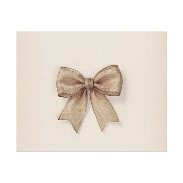 Vintage Bow Textured Watercolor Matte Poster Print