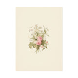 Vintage Roses Textured Watercolor Matte Poster