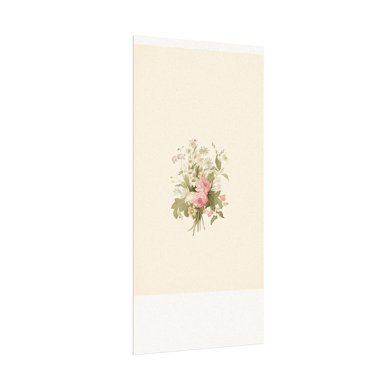 Vintage Roses Textured Watercolor Matte Poster
