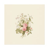 Vintage Roses Textured Watercolor Matte Poster