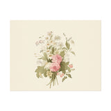 Vintage Roses Textured Watercolor Matte Poster