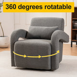 Cozy Dark Grey Teddy Fabric Armchair - Modern Sturdy Lounge Chair with Curved Arms and Thick Cushioning for Plush Comfort