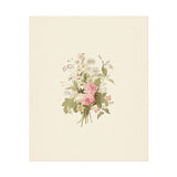 Vintage Roses Textured Watercolor Matte Poster