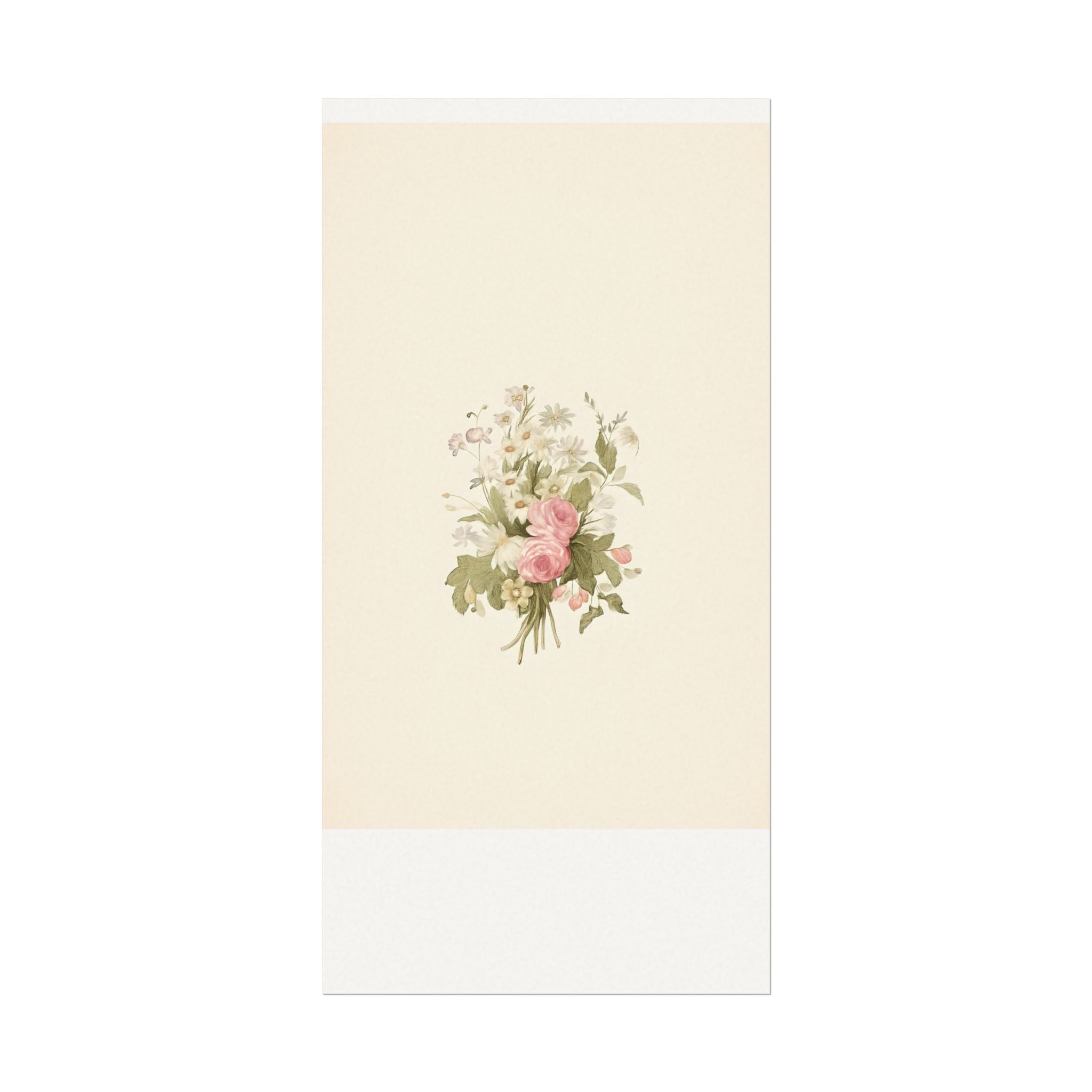 Vintage Roses Textured Watercolor Matte Poster