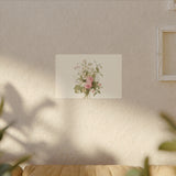 Vintage Roses Textured Watercolor Matte Poster