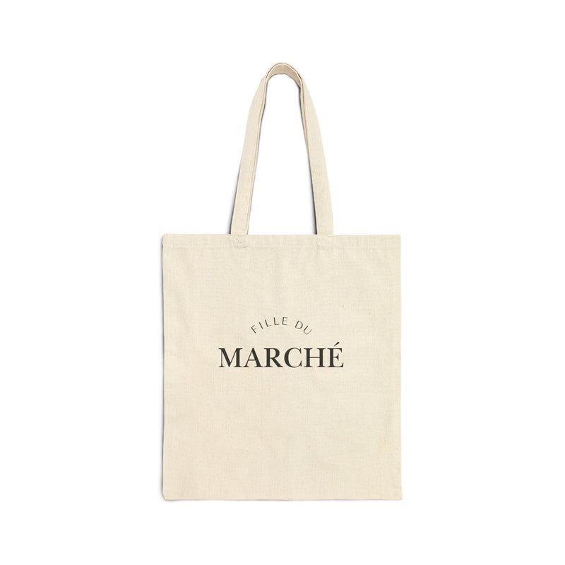 Eco-Friendly Cotton Canvas Tote Bag  Fille du marché – Perfect for Markets, Shopping, Gifts, and Everyday Use