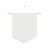 Custom Baby Pennant Banner in Green/Tan | Custom Name Nursery Pennant Banner