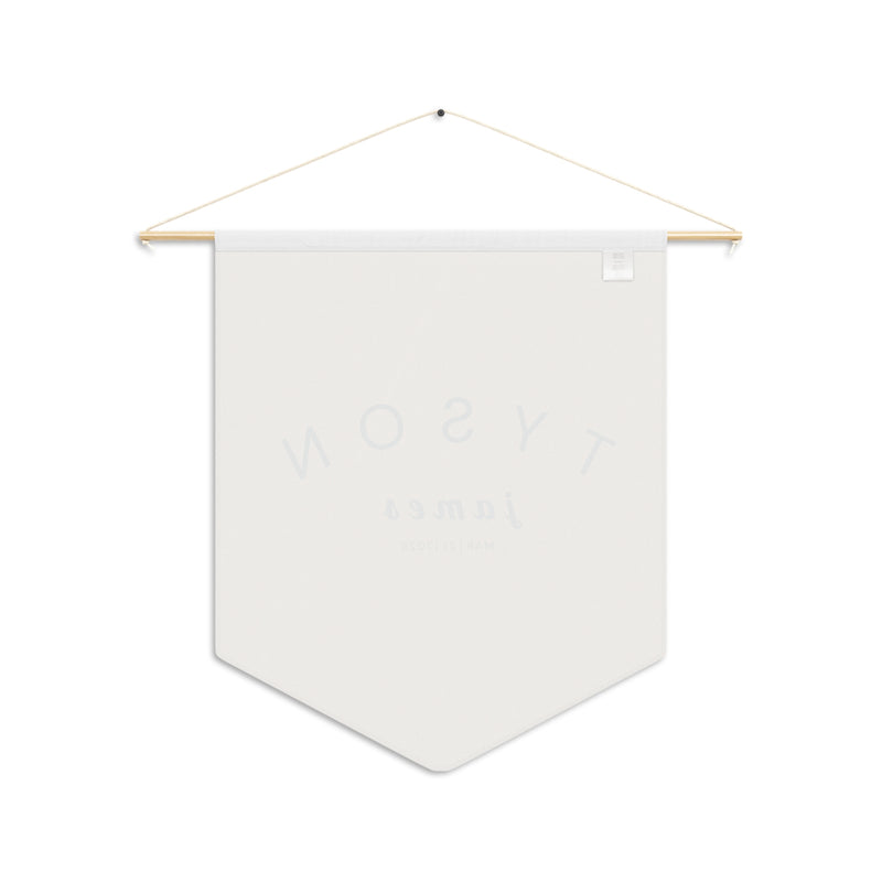 Custom Baby Pennant Banner in Green/Tan | Custom Name Nursery Pennant Banner
