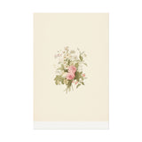 Vintage Roses Textured Watercolor Matte Poster