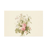 Vintage Roses Textured Watercolor Matte Poster