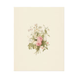 Vintage Roses Textured Watercolor Matte Poster
