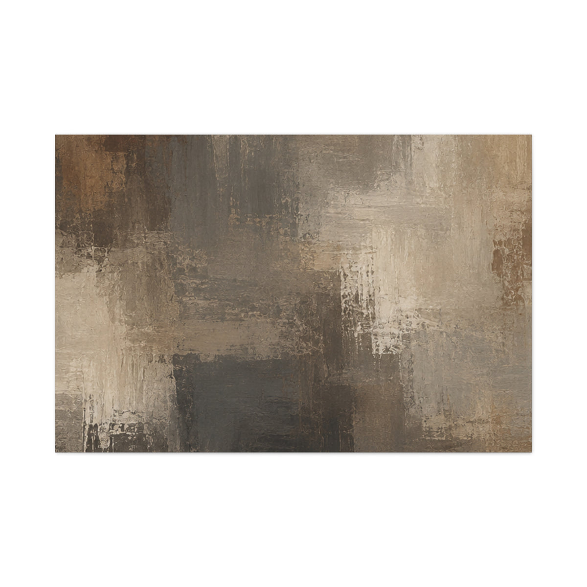Neutral Abstract Brushstroke Matte Canvas