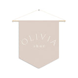 Custom Baby Girl Pennant Banner in Blush/Cream Font | Custom Name Nursery Pennant Banner