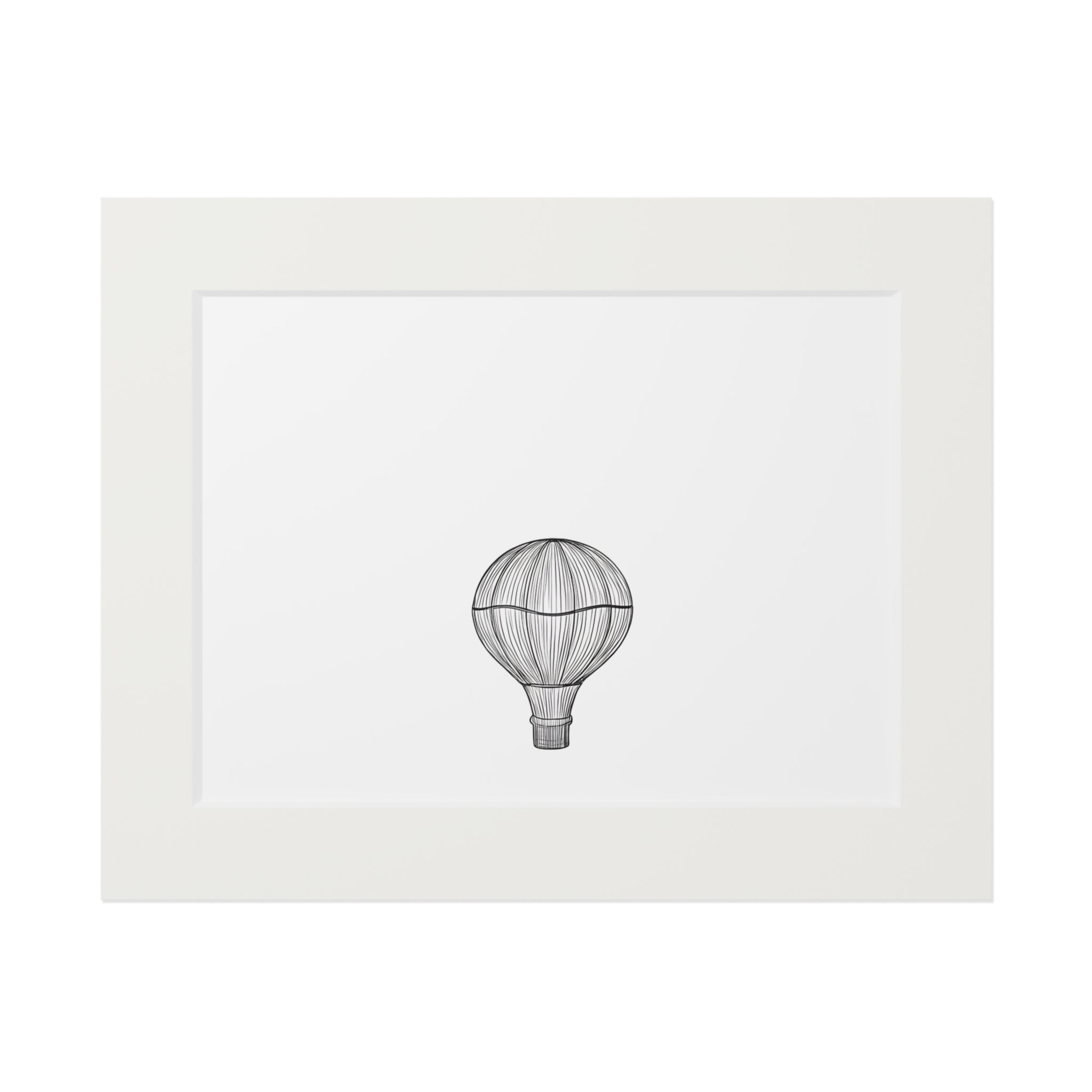 Vintage Hot Air Balloon Black and White Nursery/Home Decor Fine Art Print