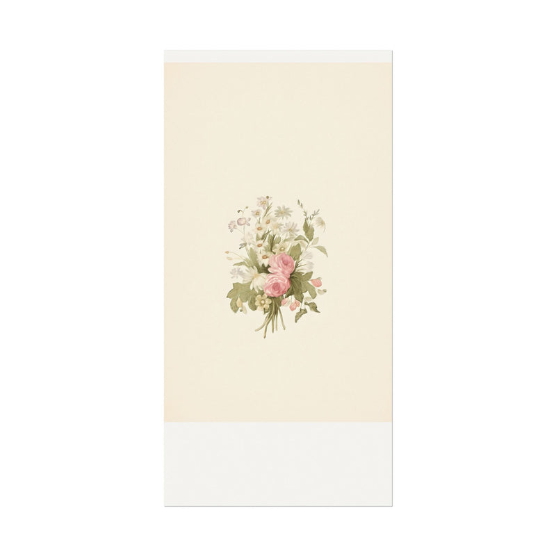 Vintage Roses Textured Watercolor Matte Poster