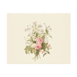 Vintage Roses Textured Watercolor Matte Poster