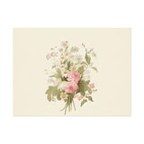 Vintage Roses Textured Watercolor Matte Poster