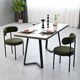 Set of 2 Mid-Century Modern Bouclé Dining Chairs – Textured Neutral Upholstery | Blush Lane Home-3