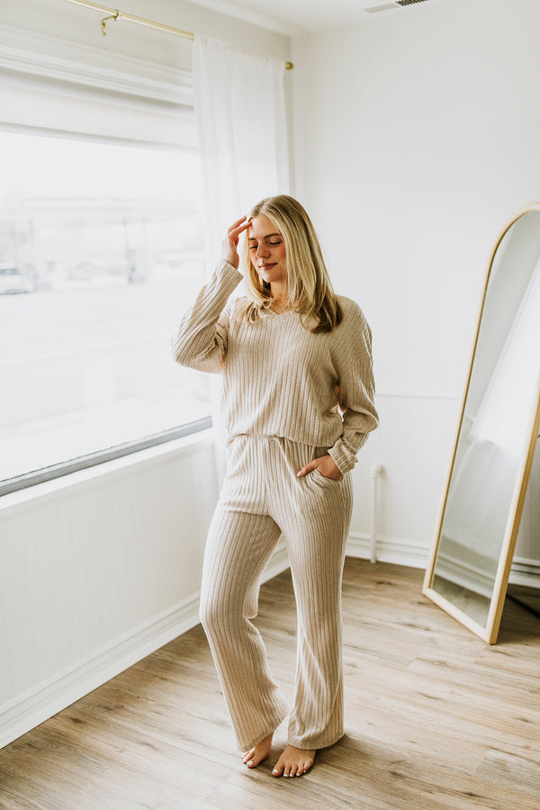Ribbed Two-Piece Lounge Set