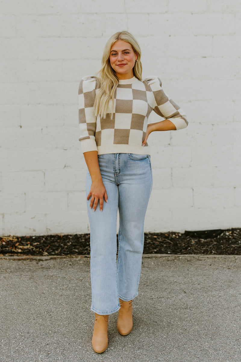 Checker Knit Sweater