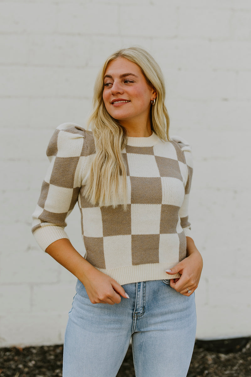 Checker Knit Sweater