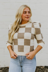 Checker Knit Sweater