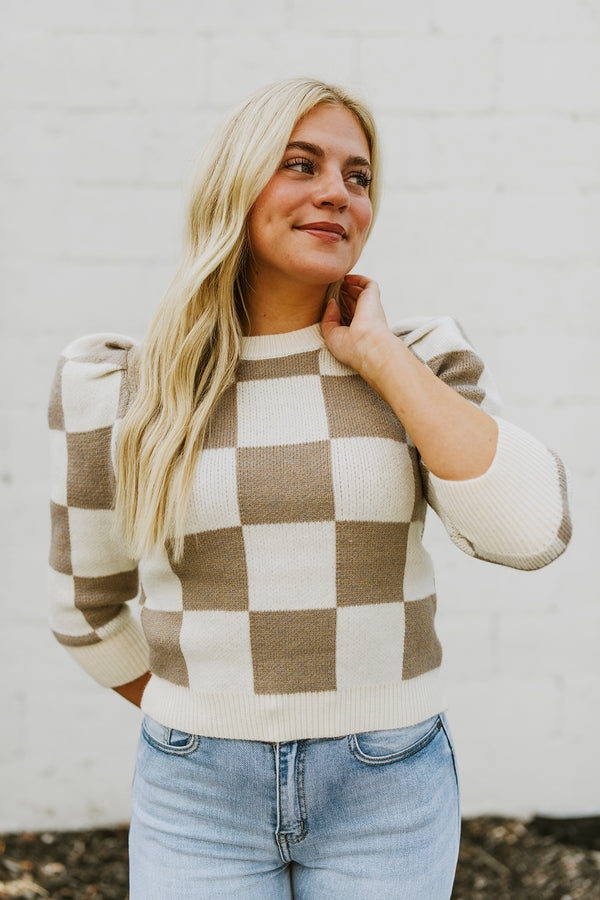 Checker Knit Sweater