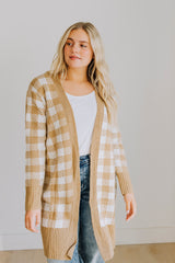 Gingham Plaid Cardigan