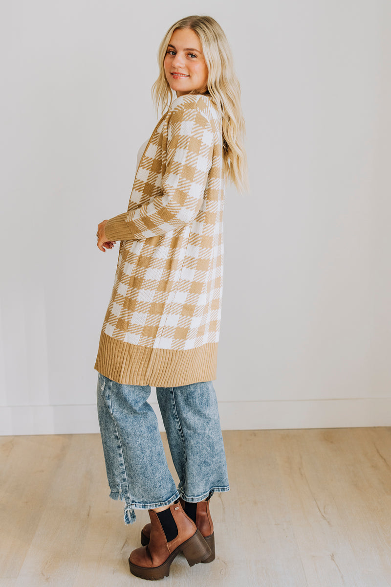 Gingham Plaid Cardigan