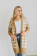 Gingham Plaid Cardigan