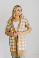 Gingham Plaid Cardigan