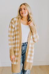 Gingham Plaid Cardigan