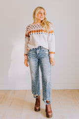 Geometric Raglan Sweater