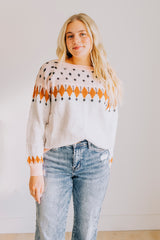 Geometric Raglan Sweater