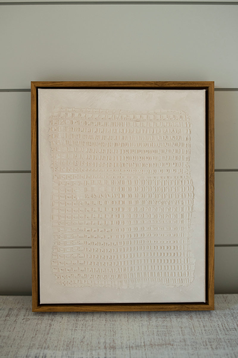 Beige Abstract Lines Textured Artwork - 3D Minimalist Abstract Textured Artwork- Wabi Sabi Art (Copy)