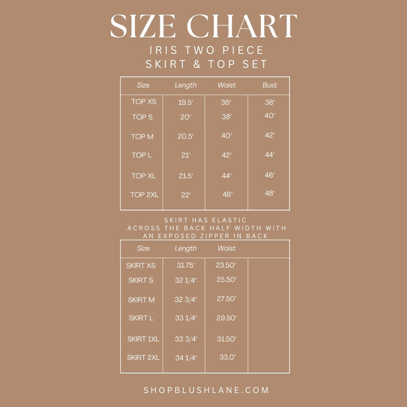 Iris Two Piece Set (Skirt and Top)