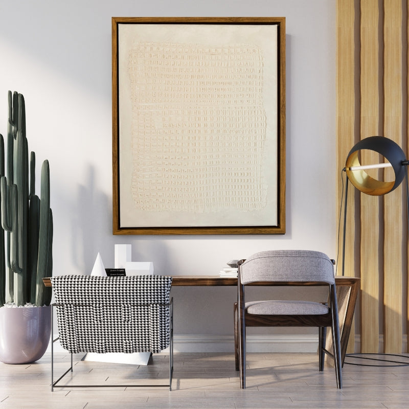 Beige Abstract Lines Textured Artwork - 3D Minimalist Abstract Textured Artwork- Wabi Sabi Art (Copy)