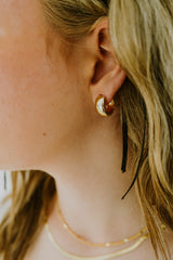 Minimalist 24K Gold Filled Thick Huggie Hoop Earrings