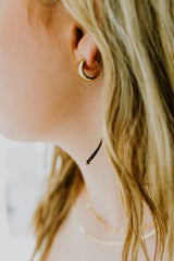 Minimalist 24K Gold Filled Thick Huggie Hoop Earrings