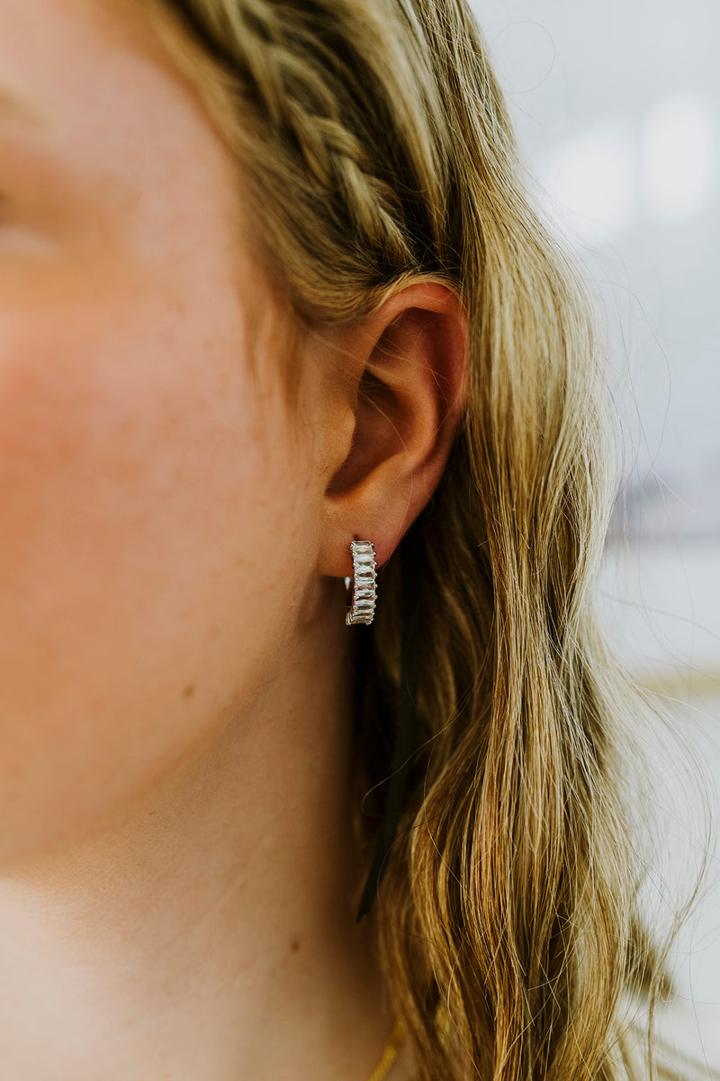 Baguette Hoop Earrings