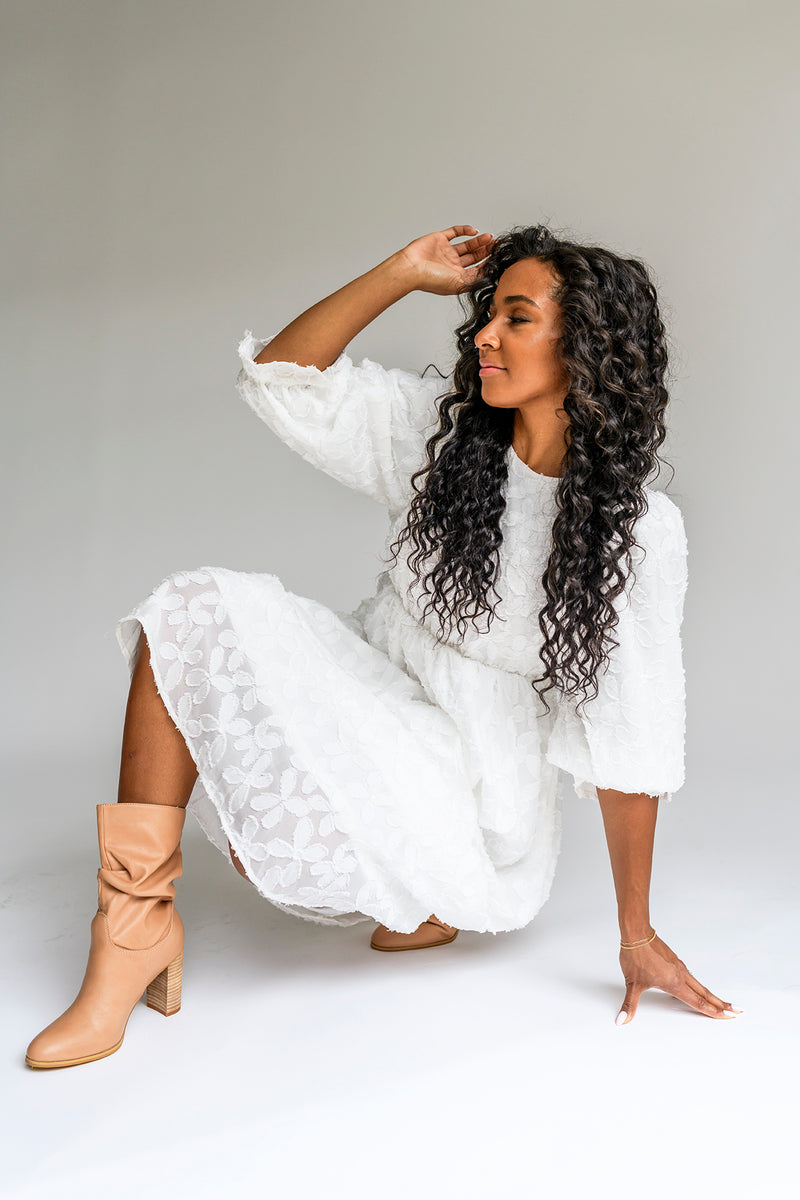 Kenedi Ivory Floral Dress