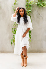 Kenedi Ivory Floral Dress