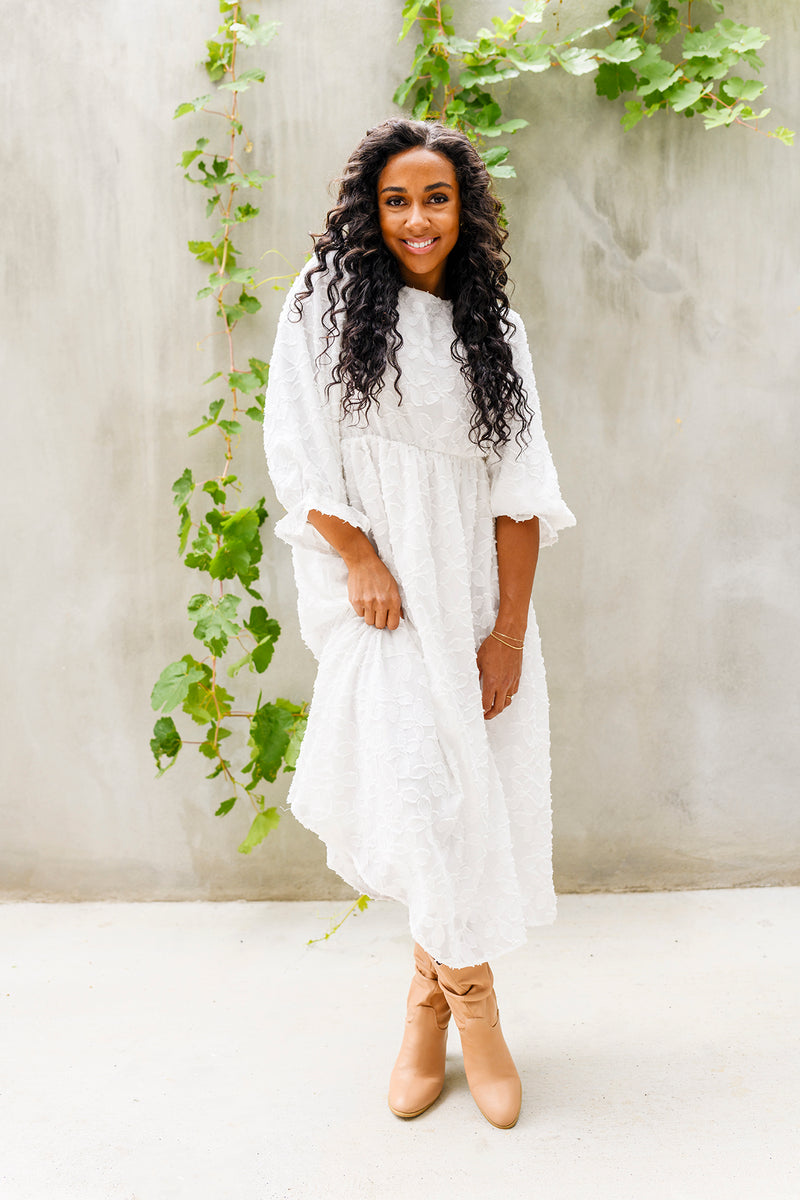 Kenedi Ivory Floral Dress