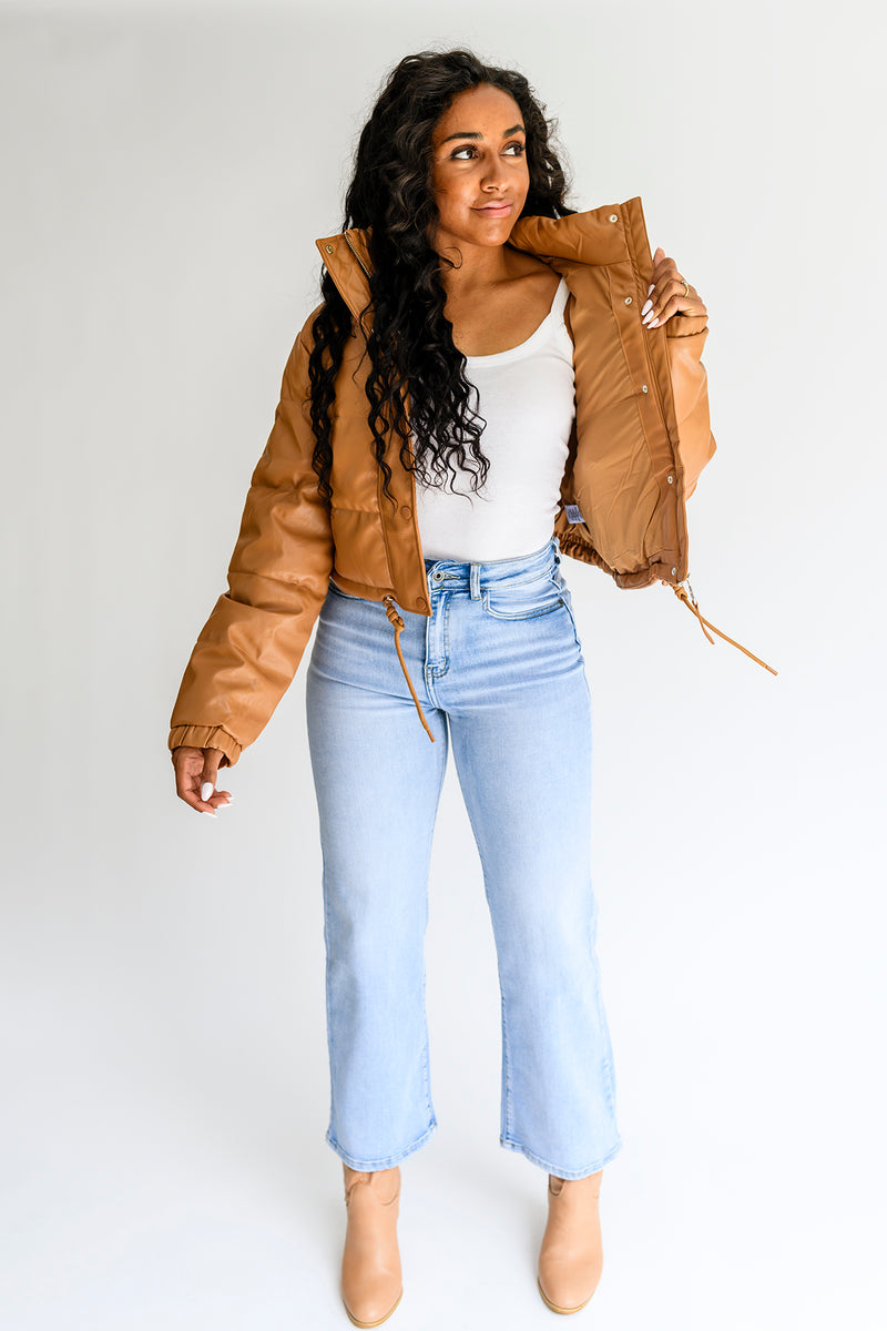 Camel Puffer Coat